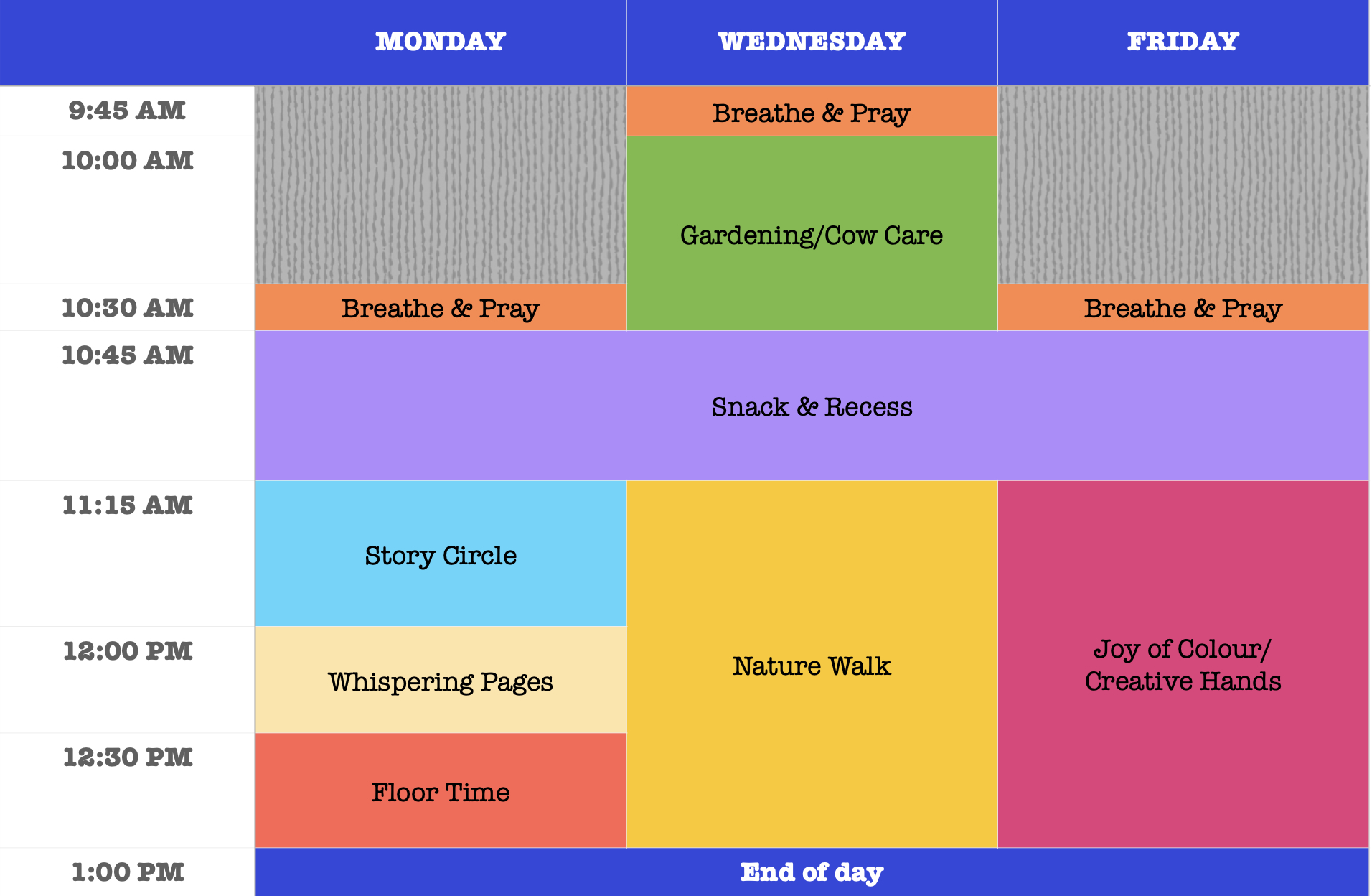 gkt hs schedule